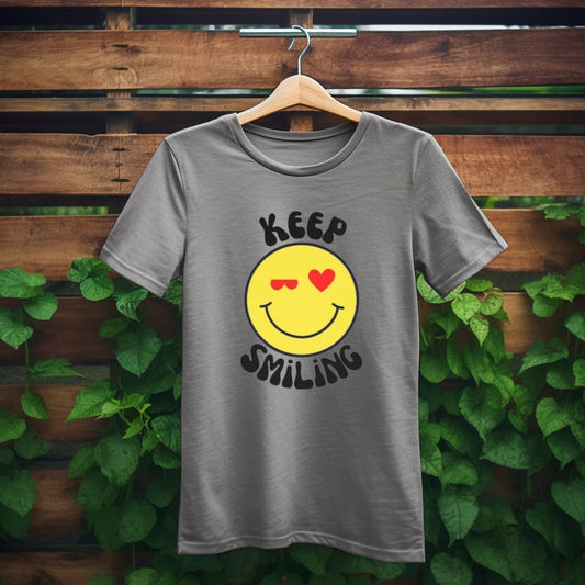 Keep Smiling T-shirt, Comfort Colors T-shirt, Smiley t-shirts