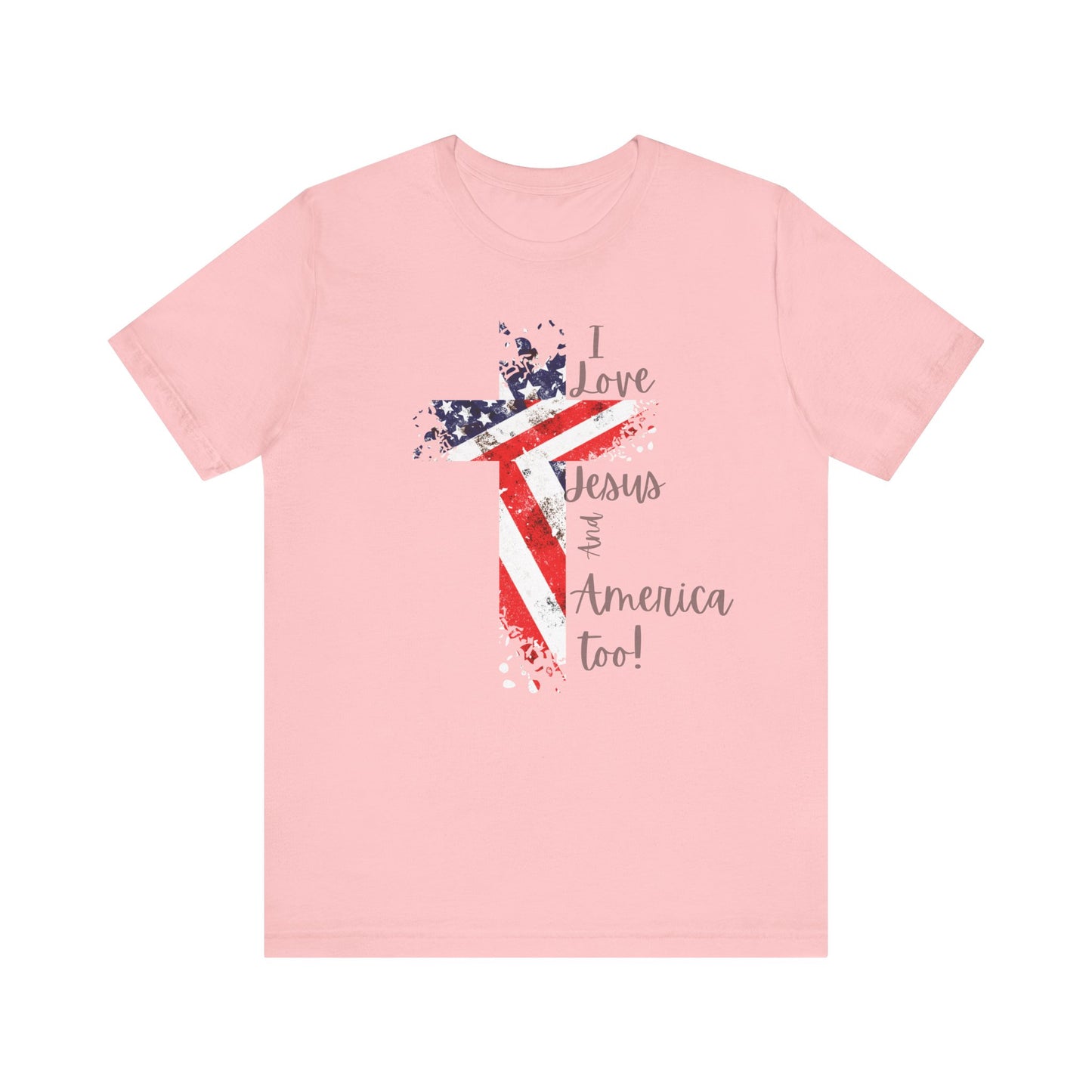 I Loves Jesus And America Too Shirt, 4th Of July Shirt, Christian Shirt, Trendy America Shirt, Patriotic Tee, Christian 4th Of July