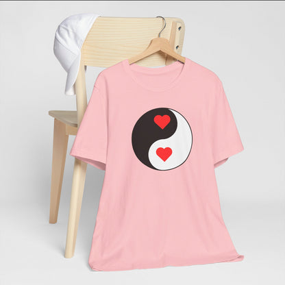 Ying Yang Heart Shirt, Ying Yang Hearts, Cute T-Shirts, Tshirts for Men, Tshirts for Women, Unisex Jersey Short Sleeve Tee