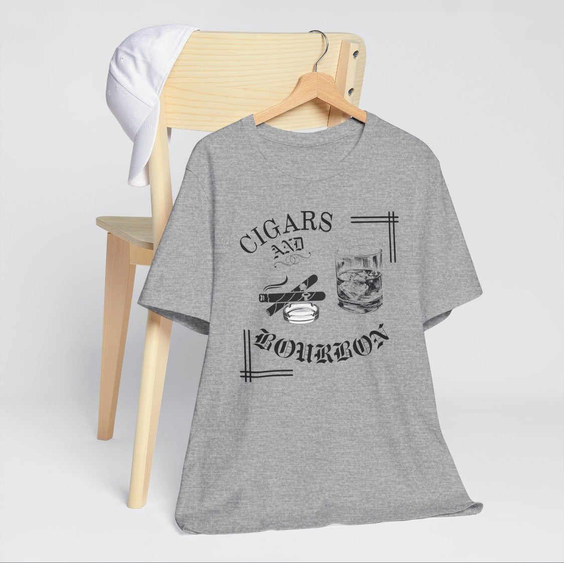 Cigar And Bourbon T-Shirt, Cigar Lover and Whiskey Drinker T-Shirt