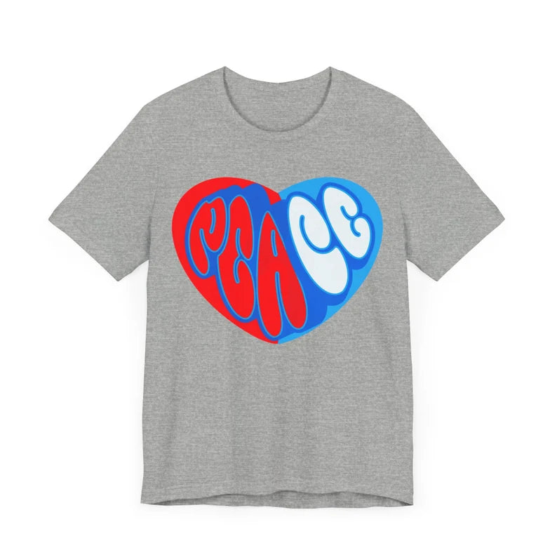 Peace Love American Vintage T Shirt, Peace Shirt, Graphic Tees Vintage, Peace Heart Shirt, Groovy Shirt, Groovy Peace Shirt